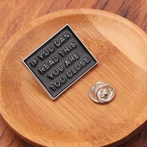 Social distancing themed enamel pin